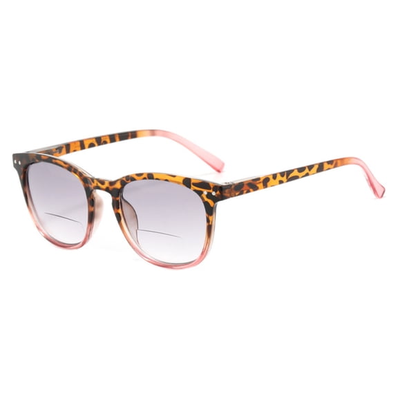 Women BIFOCAL Tortoiseshell Pink Reading Glasses 2.00 Gradient Gray Men Square Sunglasses Spring Hinge Readers +2.00