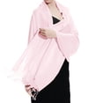 Solid Soft Pink Color TZ Promise Women Light Pink Pashmina Shawl and Wrap, Solid Color Scarf ...