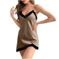 thumbnail image 1 of Women Babydoll Nightgown Women Sexy Sleepwear Women Lingerie Satin Chemise Nightgown Babydoll Lingerie Dress Mini Slip Chemise Nightwear Sleep Dress, 1 of 6