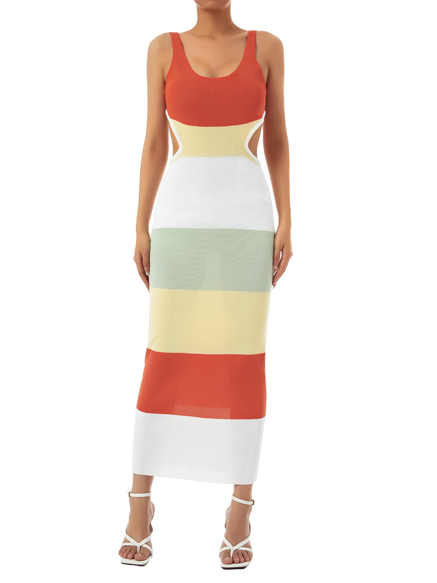 Sexy Backless Hollow Out Long Sleeve Bodycon Dress