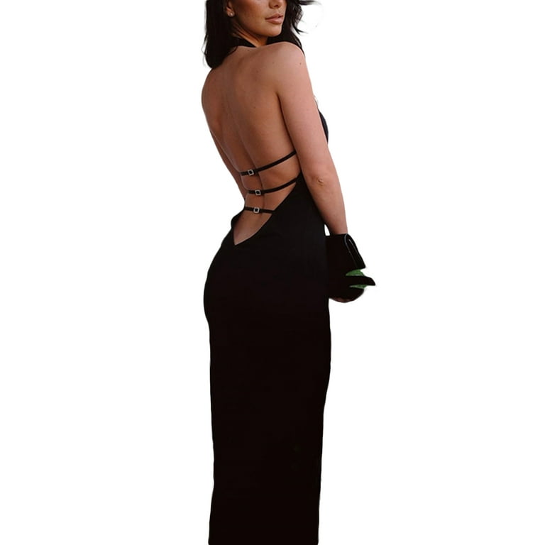 Halter Sleeveless Slim Evening Dress Halter Sleeveless Slim Evening Dress