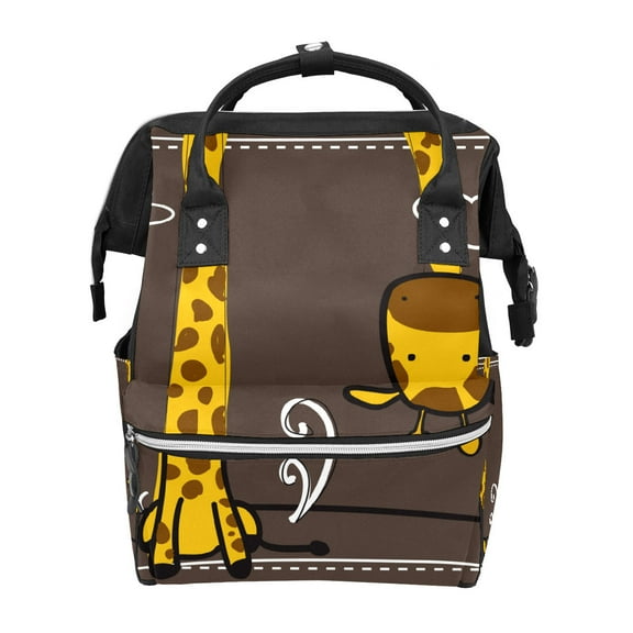 Women Backpack Diaper Bag Baby Nappy Bag, Funny Cartoon Giraffe Casual Travel Back Pack, Lightweight Maternity Large Capacity Stylish Outdoor Tote Bag for Men Women Mommy Dad Baby Boy Girl