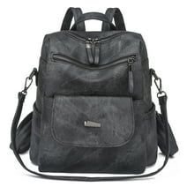 Women Backpack PU Leather Designer Travel Backpack , Fashion Shoulder Handbag for Women, Black