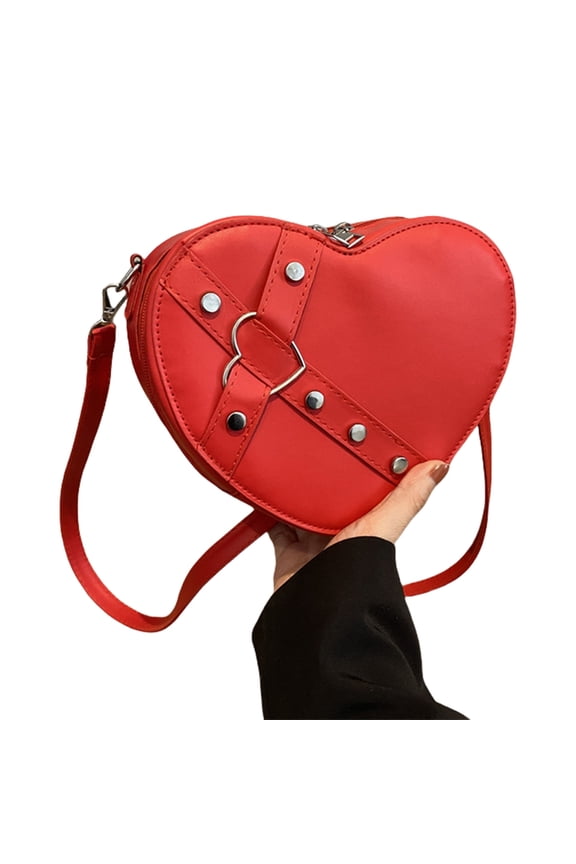 Women Bag Fashion Crossbody Bag Shopping Bag Heart Purse Heart Shaped Shoulder Bag Stylish Messenger Bag for Everyday