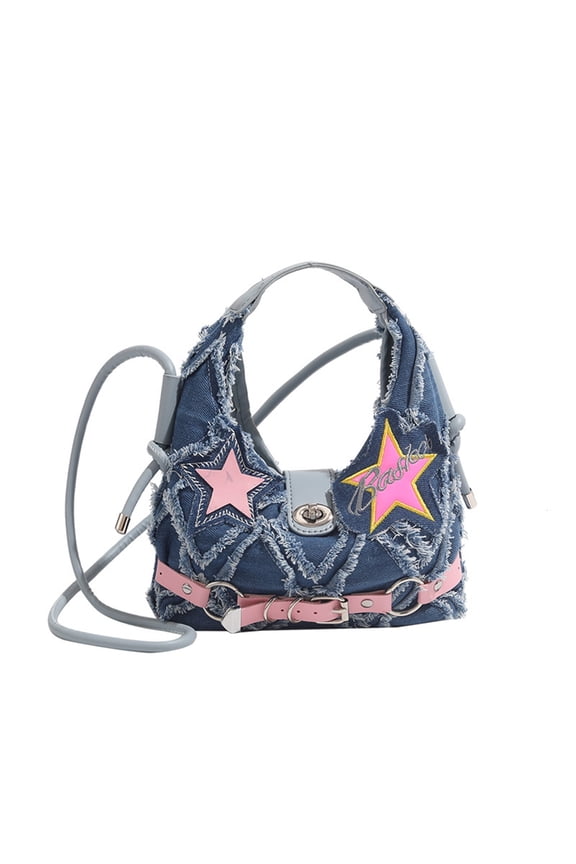 Women Bag Five-Pointed Star Crossbody Bag Simple Shoulder Bag Handbag Daily Bag Aesthetic Messengers Bag for Everyday
