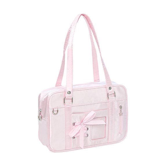 Women Bag Lovely Itabag Clear Casual Crossbody Bag Lacing Shoulder Bags Japanese Styles Handbag for Pin Display