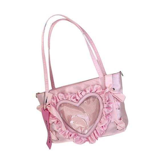 Women Bag Lovely Itabag Japanese Styles Crossbody Bag Students School Bag Sweet Bows Shoulder Bag for Pin Display