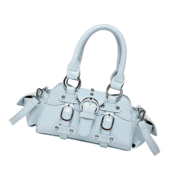 Women Bag PU Leather Crossbody Bag Punk Styles Shoulder Bag Top Handle Handbag Simple Messengers Bag for Daily