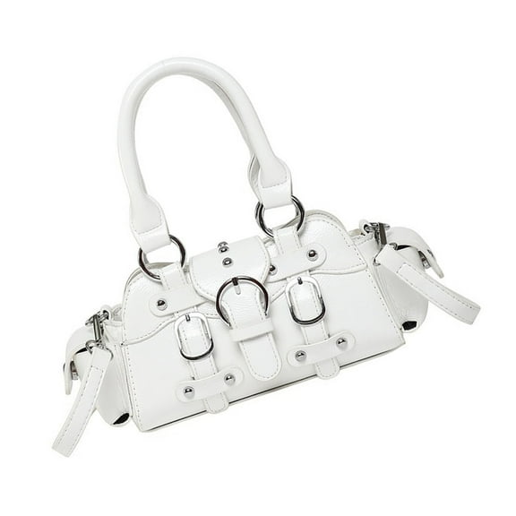 Women Bag Punk Styles Shoulder Bag PU Leather Handbag Fashion Crossbody Bag Top Handle Bag Trendy Commuting Bag