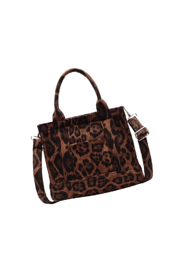 Women Bag Trendy Shoulder Bag Leopards Pattern Handbag Fashion Crossbody Bag Top Handle Bag Small Square Bag