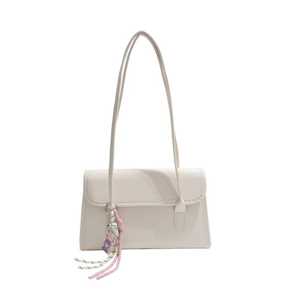 Women Bag Trendy Shoulder Bag PU Leather Commuting Bag Simple Underarm Purse