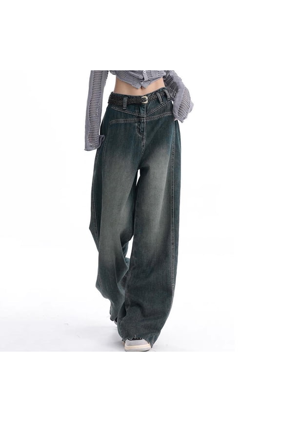 Women Baggy Jeans With High Waist Straight Wide Leg Denim Trousers Vintage Jeans 90s Streetwear Jeans Straight Leg Pants Loose Fit Boyfriend Pants Super Straight on Pants for Women Tall Jean Cargo