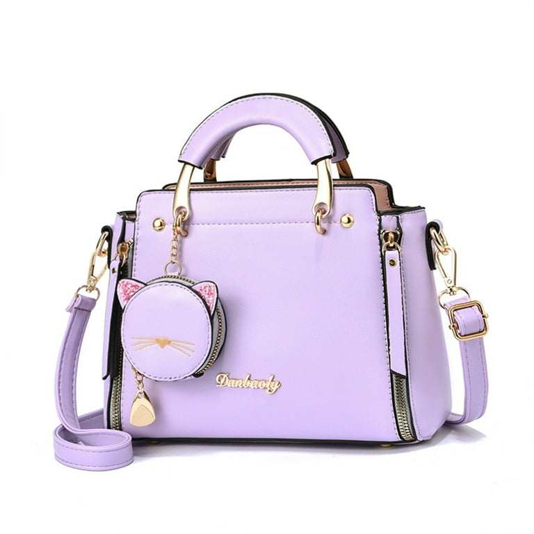 Women Bags Fashion Vintage Designer Messenger Handbag Casual Shoulder Bag Purple