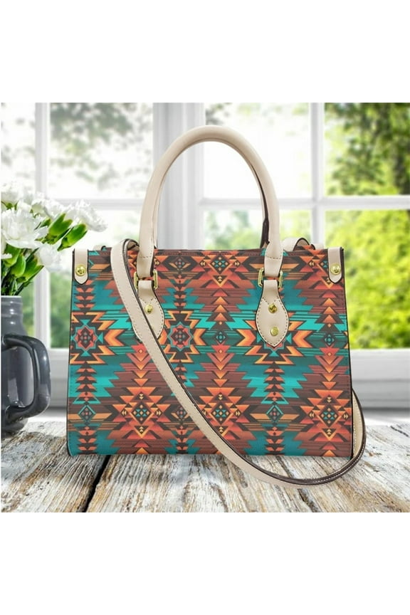 Women Bags Tribal Geometry Design PU Leather Women Woman Casual Cross Body Bags Mini Shoulder Bags Girls Bolsas