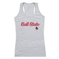 thumbnail image 1 of Women Ball State Cardinals Script Tank T-Shirt, Heather Grey - Medium, 1 of 1