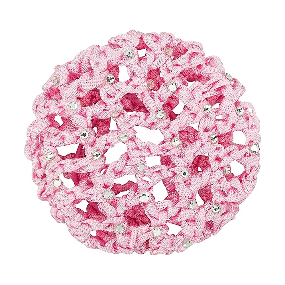 Women Ballet Dance Skating Snoods Hair Net Bun Cover,Light Pink