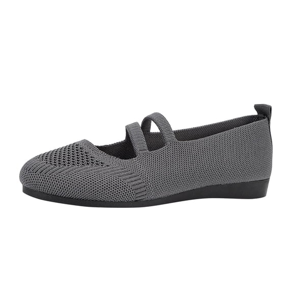 Women Ballet Flats Mary Jane Shoes Stretch Knit Slip On Lightweight Comfortable Casual