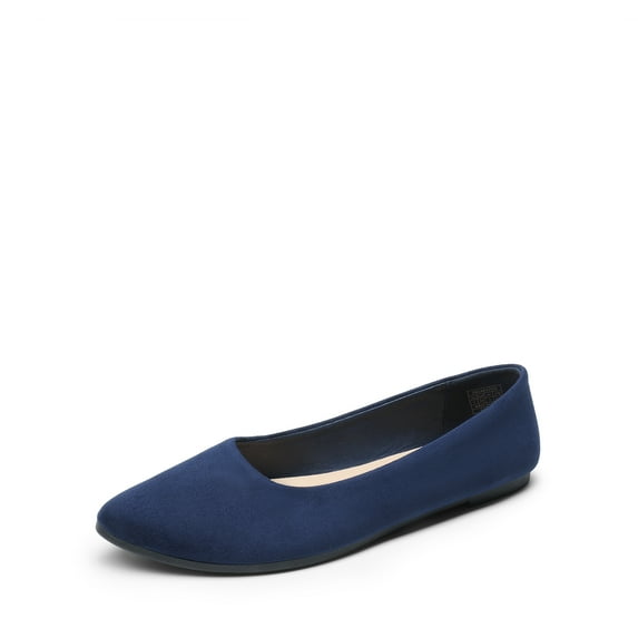 Women Ballet Flats Pointed Toe Slip On Dress Shoes Comfortable Suede Business Casual Shoes for Work Office Travel