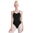 thumbnail image 1 of Women Ballet Leotards With Adjustable Strap Camisole Dancewear Black, 1 of 5
