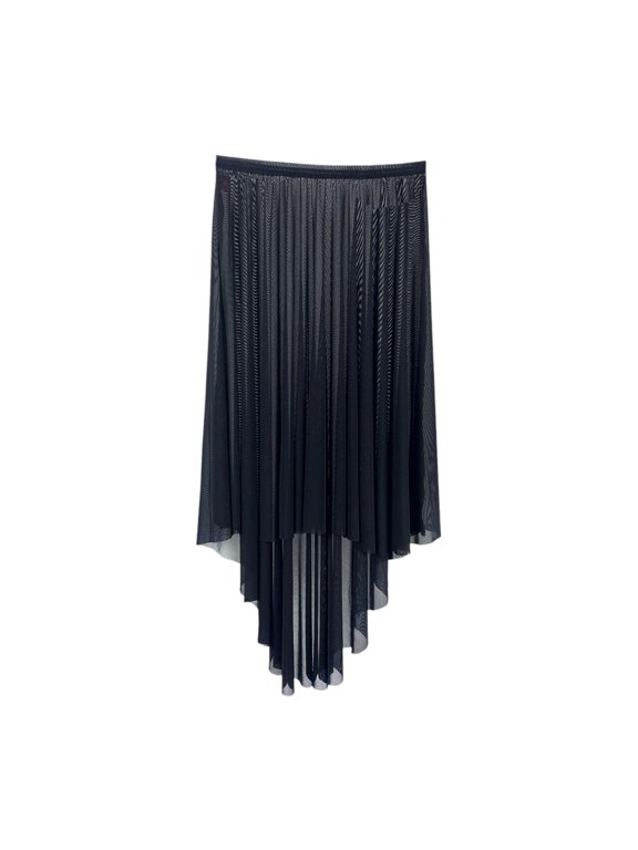 Women Ballet Wrap Skirt Gymnastics Skirts Asymmetrical Flowy Skirt Sheer Mesh Pull ON Dance Over Scarf for Leotards