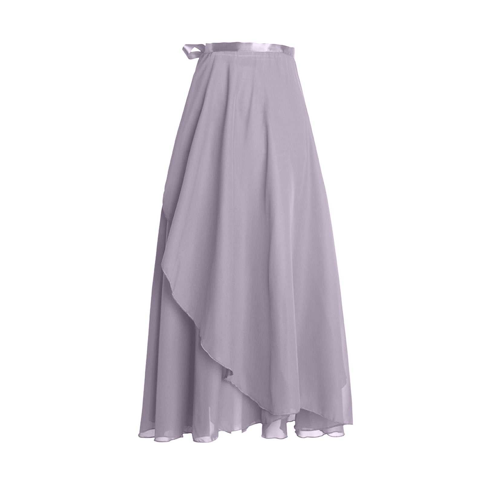 Women Ballet Wrap Skirt Ladies Long Sheer Dance Skirts Chiffon Summer