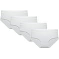 thumbnail image 1 of Women Bamboo Boyshort Panties Comfort Soft Breathable Low Rise Briefs 4 Pack (White, X-Large), 1 of 5