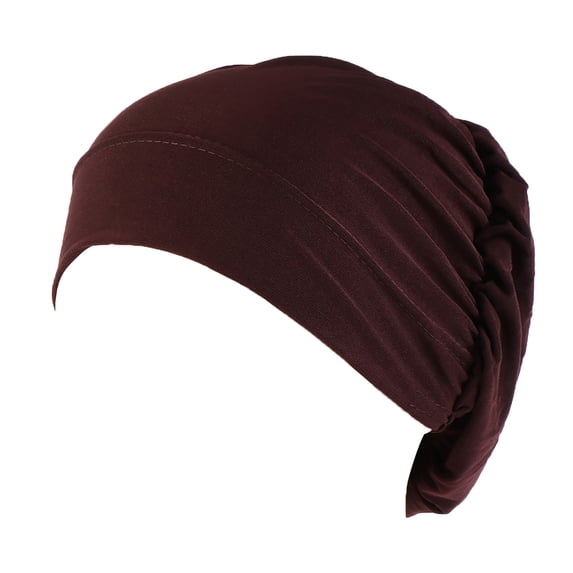 Women Bandanas, Pre-Tied Double Twisted Braid Silky Turban Caps, Chemo Cancer Hair Cover Head Wrap, Muslim Hijab Headscarf, Fashion Beanie Headwear for Women,Deep Red