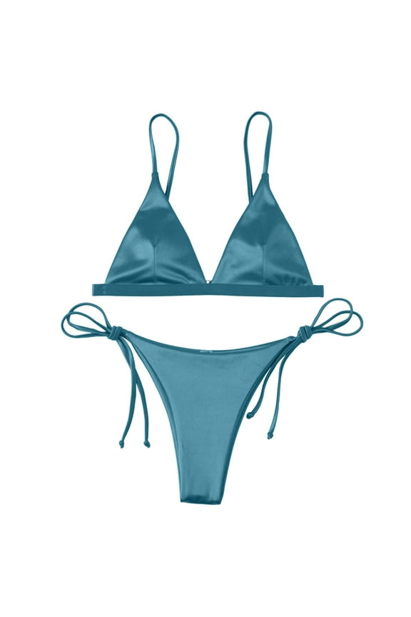 Women Bandeau Bandage Bikini Set - Push Up, Leopard Print, Brazilian Swimwear