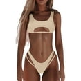 thumbnail image 1 of Women Bandeau Bandage Bikini Womens Long Board Shorts Set Push Up Brazilian athletic Swimsuits with Shorts Swimwear Beachwear Swimsuit Tow Women S Bathing Suits Piece Swimwear, 1 of 7