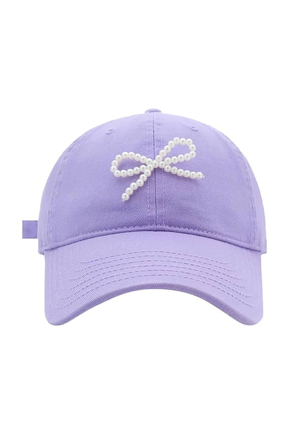 Women Baseball Cap Light Purple Cute Sports Hat Washed Trucker Hat