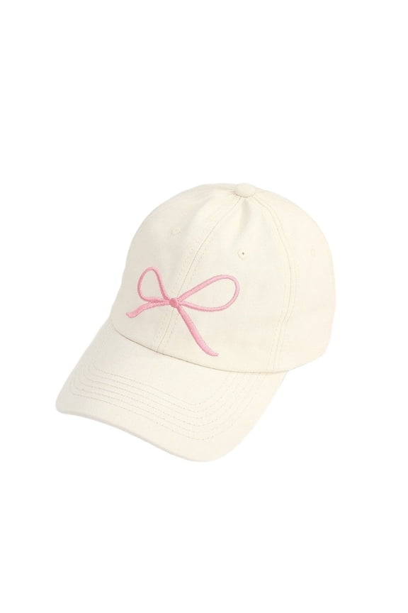Women Baseball Cap Stylish Women's Embroidered Bow Baseball Cap for Casual Daily Wear and Outdoor Activities