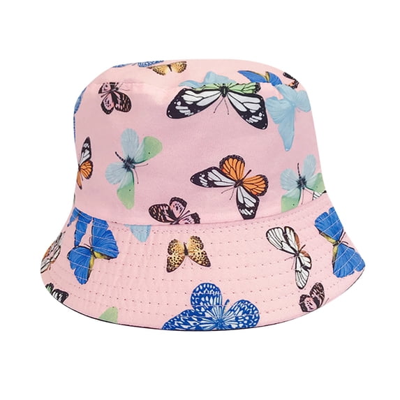 Women Baseball CapFashion Fisherman Hat Sun Hat Butterfly Print Hat