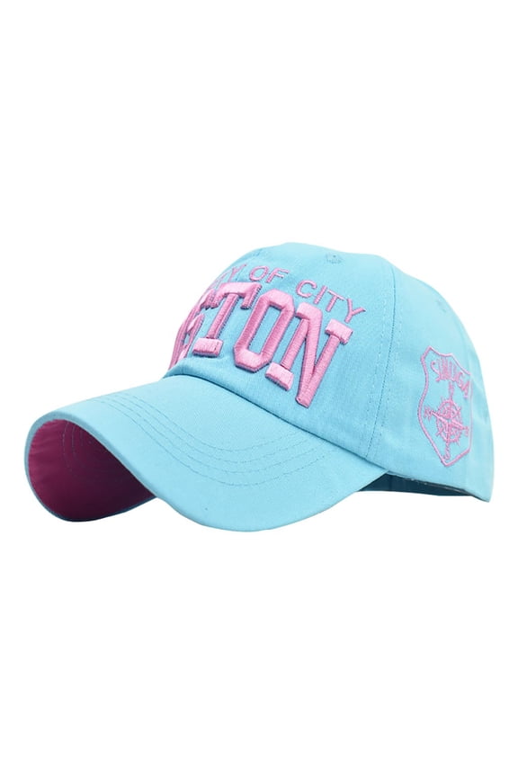 Women Baseball CapMen Adjustable Hats Distressed Denim Letter Embroidered Baseball Cap Topee