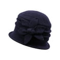 thumbnail image 1 of Women Baseball CapWool Mother Hat Outdoor Warm Windproof Wool Basin Hat Flower Topper Hat, 1 of 3