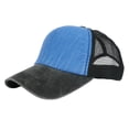 thumbnail image 1 of Women Baseball Hat Hollow Mesh Breathable Adjustable Contrast Color Lightweight Sun Protection Anti-UV Decorative Lady Outdoor Travel Hat, 1 of 7