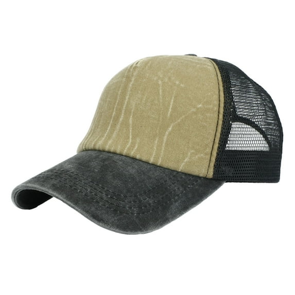 Women Baseball Hat Hollow Mesh Breathable Adjustable Contrast Color Lightweight Sun Protection Anti-UV Decorative Lady Outdoor Travel Hat