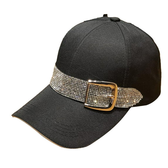 Women Baseball Hat Long Brim Round Top Breathable Decorative Sunscreen Contrast Color Hip Hop Women Peaked Hat Headwear