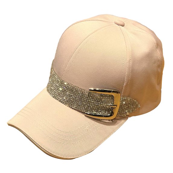 Women Baseball Hat Long Brim Round Top Breathable Decorative Sunscreen Contrast Color Hip Hop Women Peaked Hat Headwear