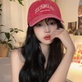 thumbnail image 1 of Women Baseball Hats Korean Style Retro Embroidered Letters, 1 of 5