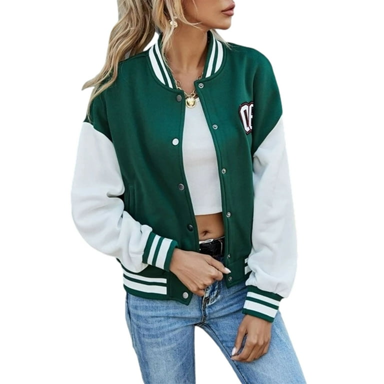 Casual Color Block Contrast Turn-back Collar Outerwear Casual Color Block Contrast Turn-back Collar Outerwear