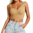 thumbnail image 1 of Women Basic Camisoles Casual Tank Tops Ribbed Athletic Racerback Lightweight Wicking Activewear 2025 Slim Fitted Basic Layering Shirts, 1 of 5