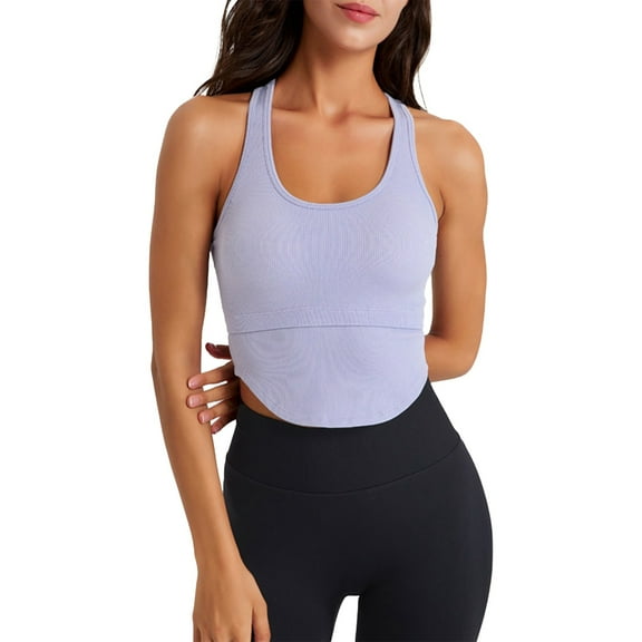Women Basic Camisoles Casual Tank Tops Sports Running Fitness Solid Racerback Y2K Cami Undershirts