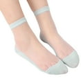 thumbnail image 1 of Women Basic Crystal Silk Socks Solid Color Sheer Ankle Socks, 1 of 4