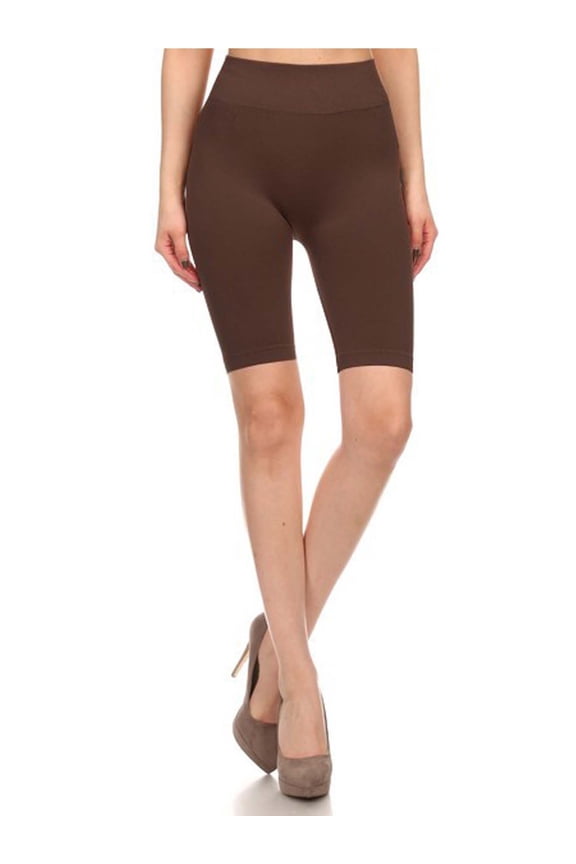 Women Basic Stretch Bike Shorts Fitness Workout Shorts Yoga Shorts