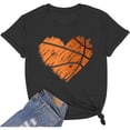 thumbnail image 1 of Women Basketball Mom Shirts Game Day Basketball Sports Lovers T-Shirt Casual Short Sleeve Tops Tee, 1 of 7