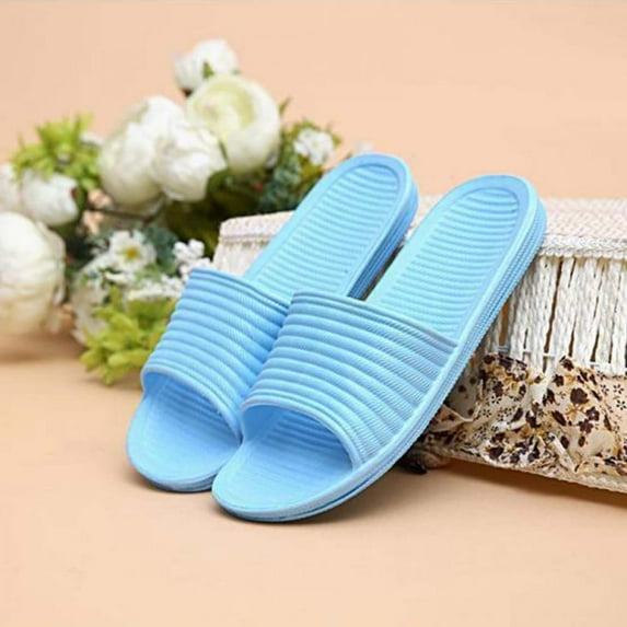 Women Bath Slippers Soft Shower Home Pool Sandals Shoes Non-slip Slippers w/3 color Size 6-9