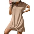 thumbnail image 1 of Women Bathing Suit Cover Up Short Sleeve Twist Hem Swimsuit Coverup for Summer Vacation, 1 of 7