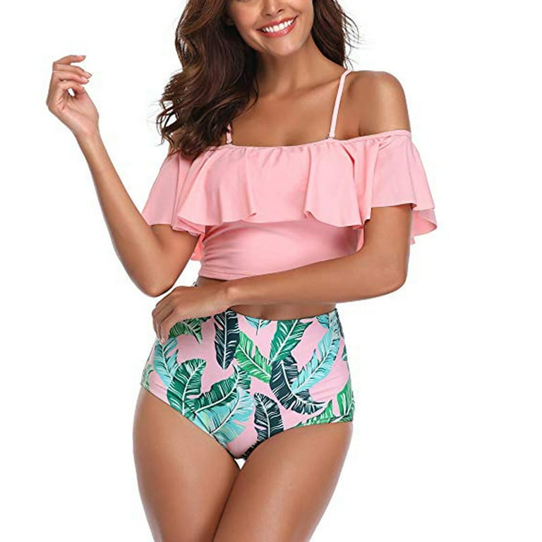 High waisted two piece swimsuit cheap uk