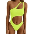 thumbnail image 1 of Women Bathing Suits One Piece Bathing Suit for Women Women One Shoulder Cutout High Waisted Bikini Set Crisscross 2 Piece Swimsuit Bathing Suit, 1 of 8
