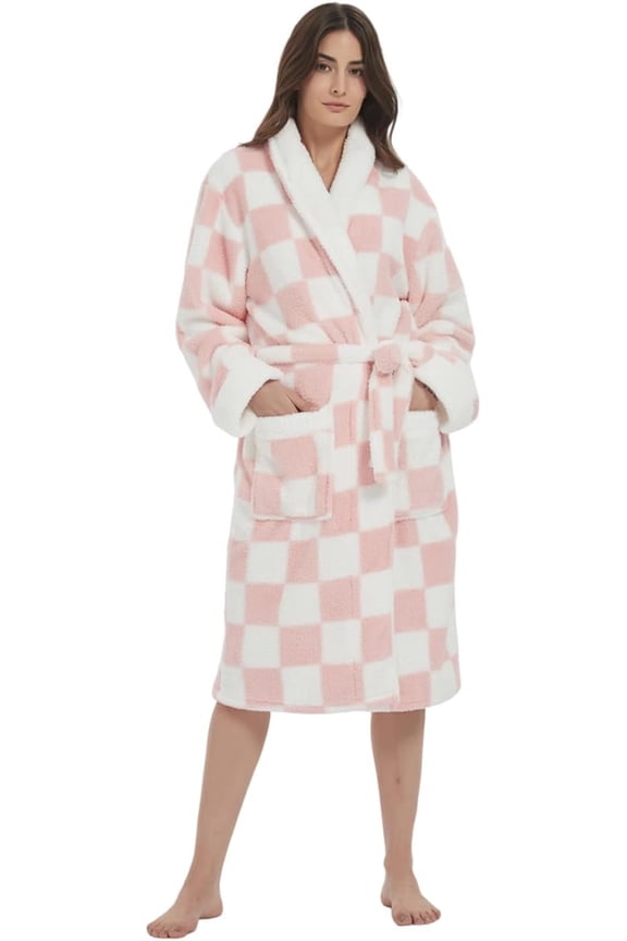 Women Bathrobes Lounger Long Nightgown Adjustable Belt Luxury Petite Robes
